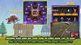 FREE FIRE | HƯỚNG DẪN ANH EM CHƠI TRƯỚC SỰ KIỆN TÊ GIÁC QUÁI VẠT - THẺ VÔ CỰC 9 KIM CƯƠNG TIN KHÔNG?