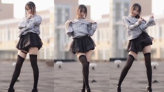 【Kana】I'm so hot❤️Disco Dance on the Rooftop of Teaching Building（Portrait Screen）