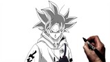 How To Draw Goku MUI Drip | Step By Step | Dragon Ball