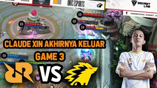 ANALISIS RRQ VS ONIC GAME 3 CLAUDE XINNN AKHIRNYA KELUAR ! CLAUDE NYA MEMBANTAI
