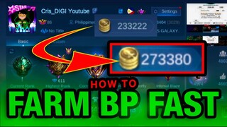 3 WAYS TO FARM BP BATTLE POINTS FASTER  | MOBILE LEGENDS