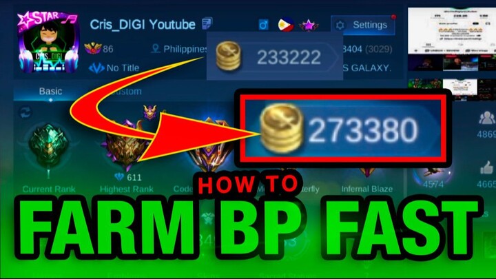 3 WAYS TO FARM BP BATTLE POINTS FASTER  | MOBILE LEGENDS