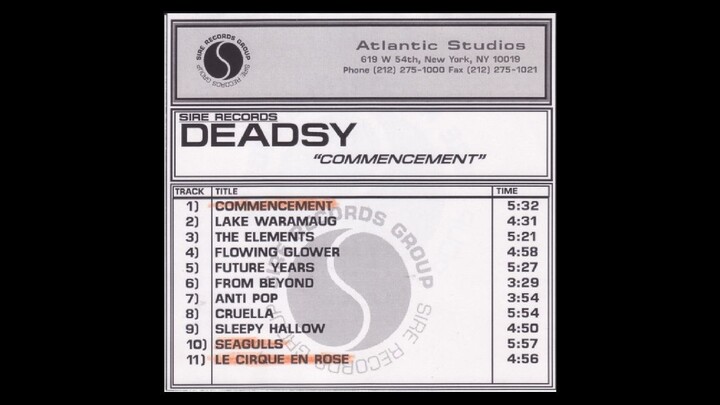 デッドジー Deadsy - Commencement (Rare 1998 Sire version)