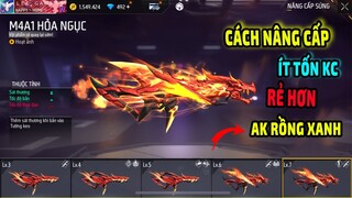 Test Quay Và Nâng Cấp M4A1 Hỏa Ngục Lên Max Level 7 Rẻ Hơn AK Rồng Xanh? || Free Fire