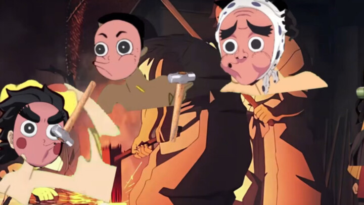 Swordsmiths forging swords for the Demon Slayer Corps