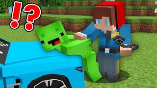 JJ and Mikey Became POLICE in Minecraft Challenge Funny Pranks - Maizen