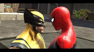 Spider-Man fights Wolverine (Far From Home Suit Mod) - Spider-Man: Web of Shadows