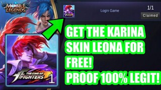 HOW TO GET KARINA SKIN LEONA! 100% LEGIT (Mobile Legends)