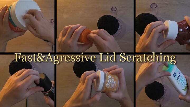 Fast&Agressive Lid Scratching ASMR | No talking