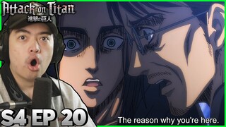 IT WAS ALL EREN'S PLAN!! || AOT S4 Episode 20 Reaction