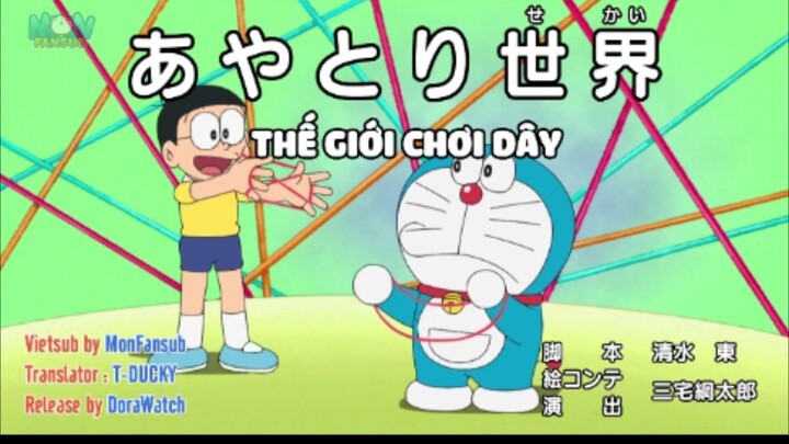 Doraemon Vietsub Tập 822 : Thế giới chơi dây & Máy bơm khí cực mạnh