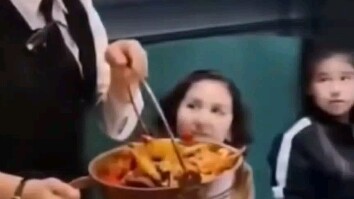 Other people’s table has dumplings, while yours has seafood, huh?