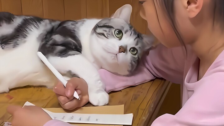 Mèo con: Không được học, chỉ được bám trụ thôi!