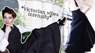 【May vá thủ công】Từ từ trở thành trùm xã hội đen thời Victoria, may váy sọc mảnh theo phương pháp ma