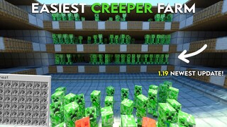 How to Make Creeper Farm in Minecraft Bedrock 1.19 New Update No Cat