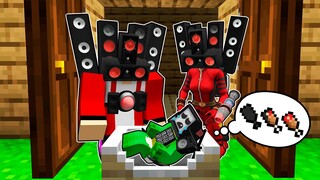 Mikey are ORPHANED? SPEAKER WOMAN and JJ SPEAKER MAN TITAN saved the baby in Minecraft - Maizen