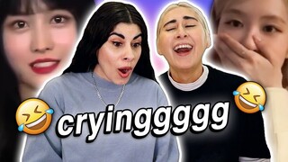 kpop female idol funny moments that make me.. overthink 😩 reaction le sserafim twice blackpink aespa