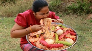 Cooking noodle with Shrimp and Squid recipe & Cooking life