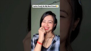 Song Lyrics Prank on My BestFriend😝😁 ( SUBSCRIBE Plzz💜😉 #bts #relatable #btsarmy #shorts