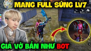 FREE FIRE | Hùng Mõm Mang Full Súng Lv7 Đi Ghép Ngẫu Nhiên "Giả Vờ Bắn Ngu Như BOT", Và Cái Kết !!!