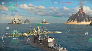Modern Warships: USS VELLA GULF gameplay online match.