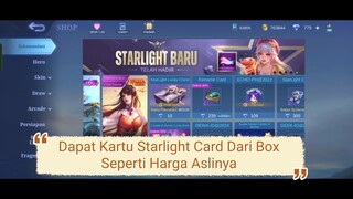Gacha Starlight Box Setara Harga Aslinya Dapat Kartunya|Mobile Legends