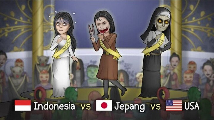 Ketika Kuntilanak Ikut Miss Universe Hantu #HORORKOMEDI  Kartun Lucu, Kartun Han