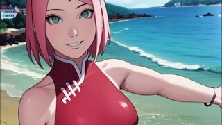 SAKURA NGAJAK NGANU DI PANTAI
