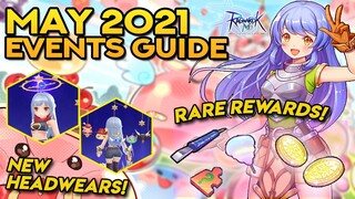 RAGNAROK MAY 2021 EVENTS GUIDE ~ New Headgears & Card + FREE Rare Items!!