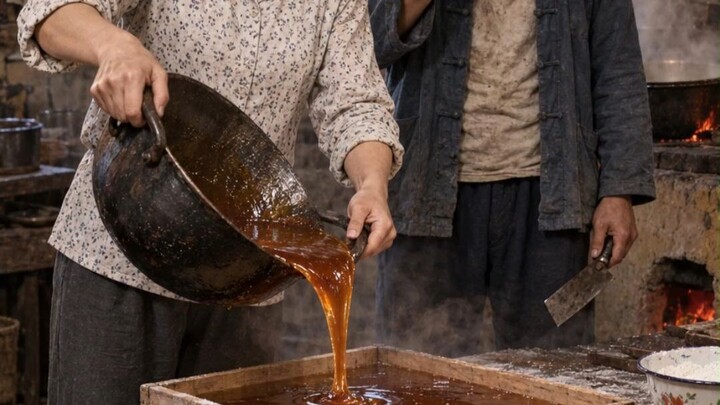 Immersive Experience: A Day in the Life of a Rural Couple Making and Selling Sorghum Candy