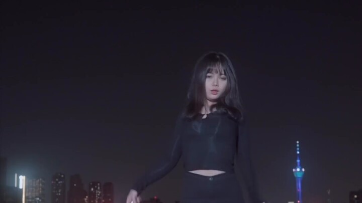【Vertical screen beauty】Rooftop dance experience colorful black