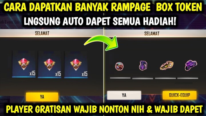 Cara Cepat Mendapatkan Banyak Rampage Box Token Dan Cara Cepat Menyelesaikan Event Rampage Book FF