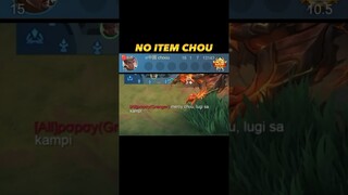 🔥 NO ITEM CHOU (hardest challenge) full video already uploaded #mlbb #chou #mobilelegend #shorts