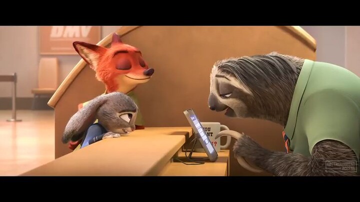 Flash The Sloth Laughing Scene - ZOOTOPIA (2016) Movie Clip