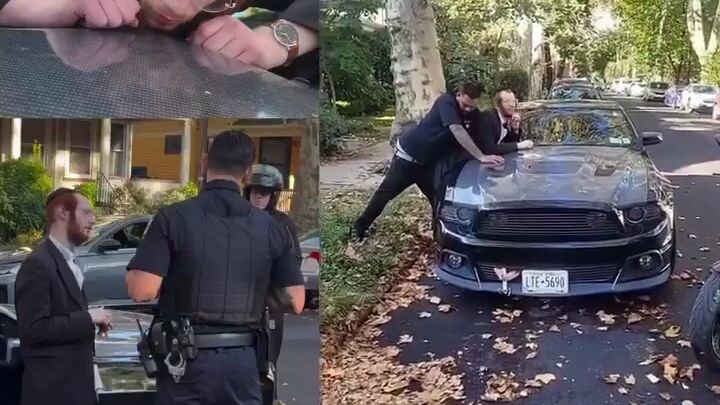 A man was caught exposing himself to a minor in Brooklyn, surrounded and captured by neighbors,