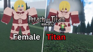 Attack on Titan Freedom War Playing As The Female Titan With 500 PING!