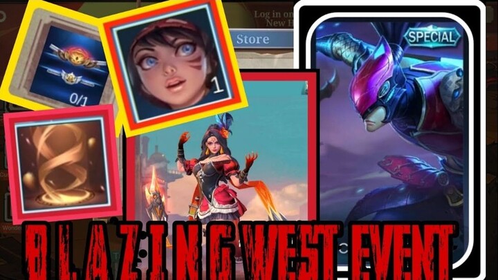 BLAZING WEST EVENT WIN FREE SKIN! AND MANY MORE🔥| MLBB FREE SKIN| MLBB NEW SKIN