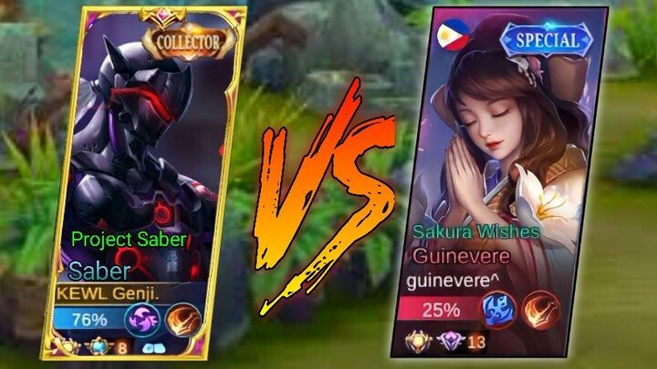 TOP GLOBAL SABER MET TOP GLOBAL GUINEVERE IN SOLO RANK GAME | BATTLE OF MMR 🔥