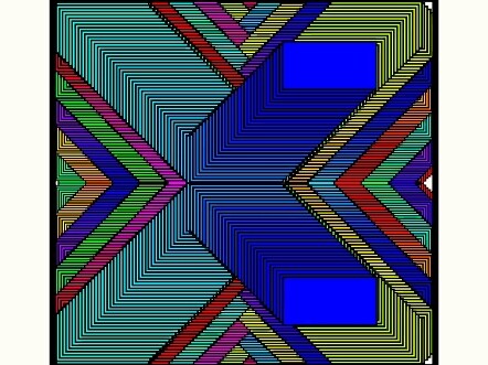 مع كل ارتداد، يكبر المربع ويزداد سرعته. #أشكال هندسية #رسوم متحركة كوكبية