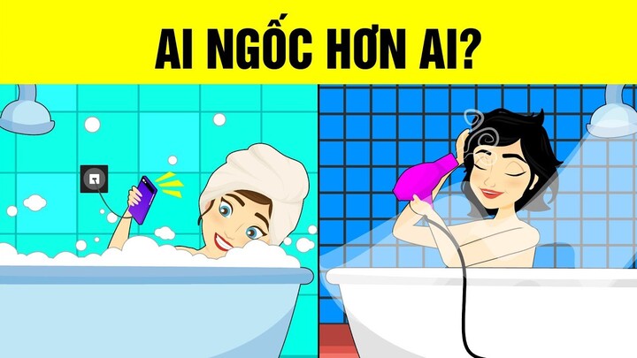 Câu đố thử tài logic của bạn - Ai là người ngốc hơn? - Câu Đố Hại Não