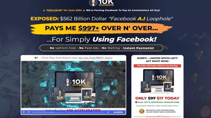 10K Accelerator Review - Can You Really Earn $997 Daily?