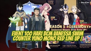 EVENT 100 HARI BCM VANESSA SWIM COUNTER YUNO MONO RED 🍀 BLACK CLOVER MOBILE