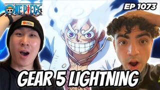 GEAR 5 LUFFY GRABS LIGHTNING! | ONE PIECE EPISODE 1073 REACTION