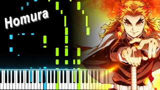 Demon Slayer: Kimetsu no Yaiba The Movie: Mugen Train Theme Song - "Homura" - LiSA (Piano Synthesia)