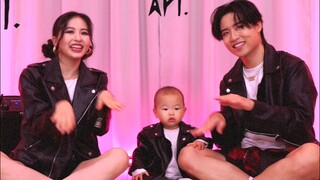 ครอบครัวสุดน่ารักเต้นร้องประสานเสียงเพลง "APT" ของโรเซ่และบรูโน มาร์ส! 【เอลเลนและไบรอัน】
