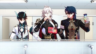 【Versi dubbing】Pemahaman diam-diam antara pria saat pergi ke toilet