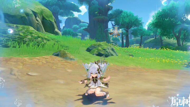 纳西妲小彩蛋    跳跃弯腿