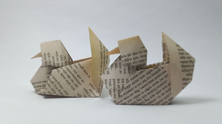 A tiny duck made from yesterday’s paper ✨