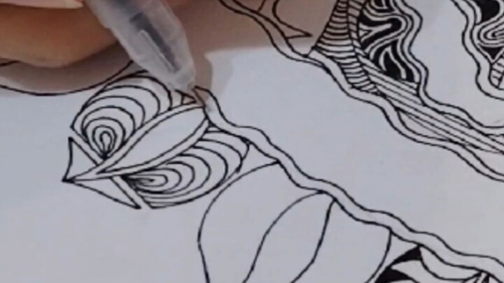 Zentangle - Mandala 曼陀罗禅绕图 #zentangle #learntodraw #creativehealing #handcrafted #禅绕画 #治愈 #画画 #手绘