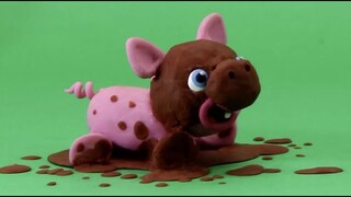 Baby pig cartoon for kids - BabyClay English